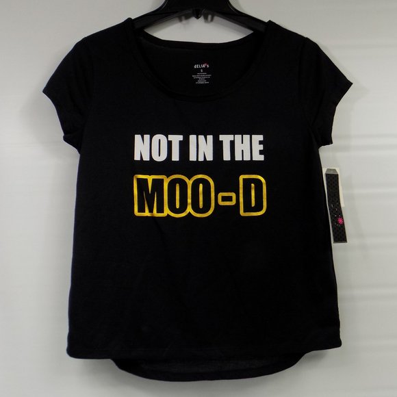 Delia's Not In The Moo-D Crop Sleeve Tee Sz S NWT - Picture 1 of 5
